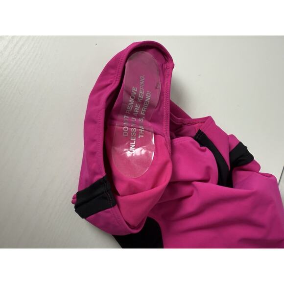NWT TA3 One Sidey Contour Swimsuit Pink Black Size Small Short - Picture 3 of 6